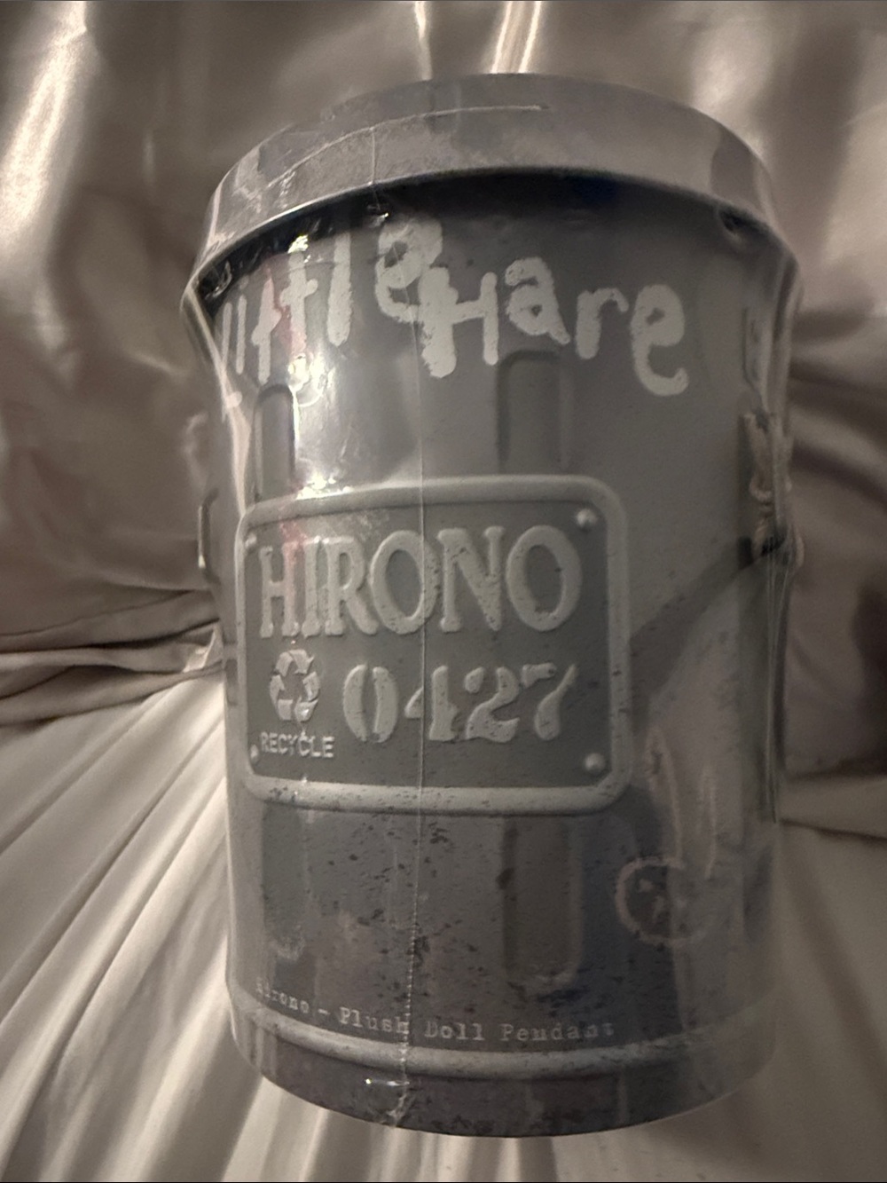 HIRONO Gray Plush Toy Canister - Kids Stuffed Animal Packaging